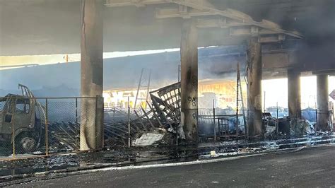 I-10 fire has closed a vital part of a Los Angeles freeway indefinitely, officials warn